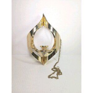 Mascot Atomic Brass Hanging Candle Holder MCM MidCentury Retro Gold 60's VINTAGE